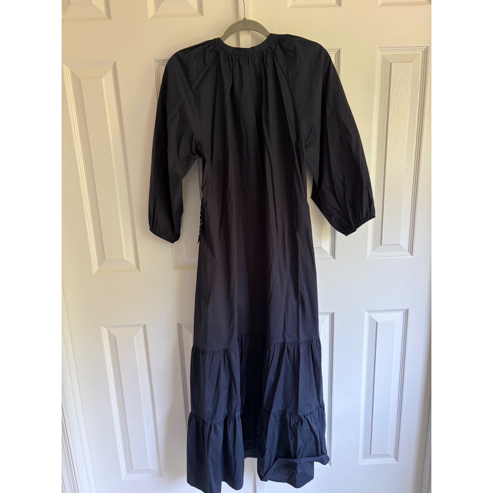 Tuckernuck Lyles Maxi Dress Women Size Medium Navy Cotton Belted — image 6 of 8